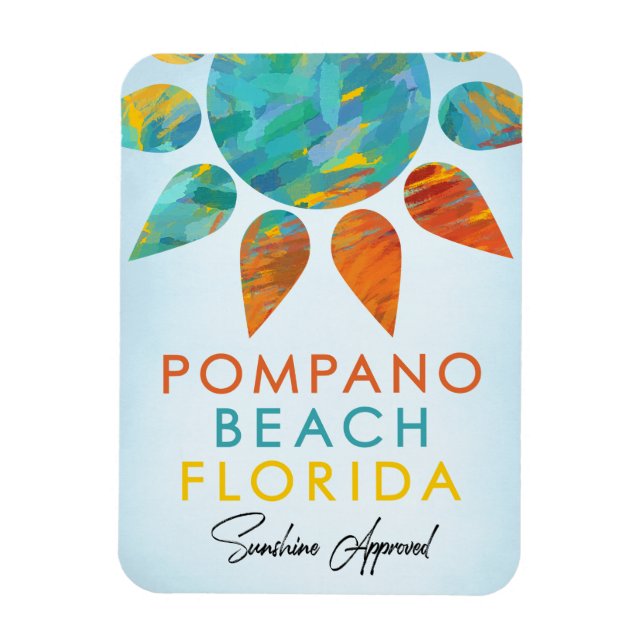 Magnet Flexible Pompano Beach Floride Sunshine Travel (Vertical)