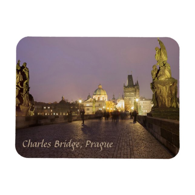 Magnet Flexible Pont Charles, Prague photo souvenir (Horizontal)