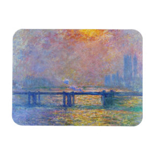 Magnet Flexible Pont croisé de Charing, la Tamise, Claude Monet