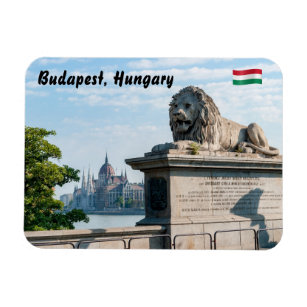 Magnet Flexible Pont de Chaîne Szechenyi et Parlement de Budapest