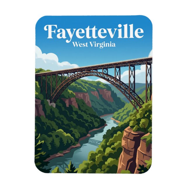 Magnet Flexible Pont de New River Gorge USA (Vertical)