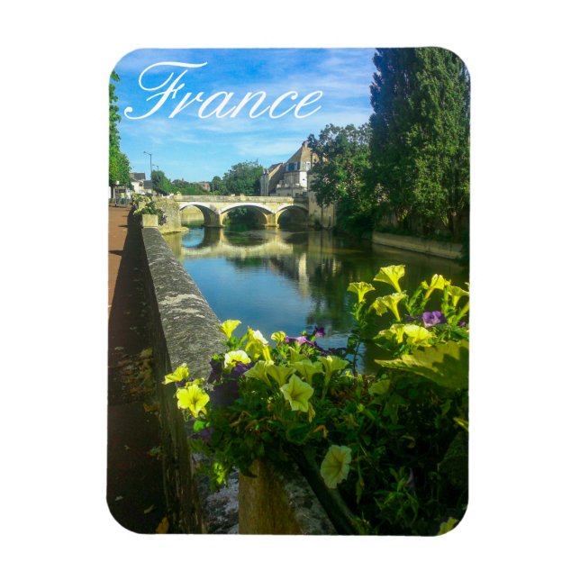 Magnet Flexible Pont de pierre Cityscape Street Architecture Franc (Vertical)