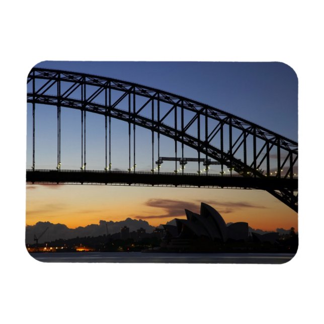 Magnet Flexible Pont de Sydney Harbour et Opéra de Sydney à 2 (Horizontal)