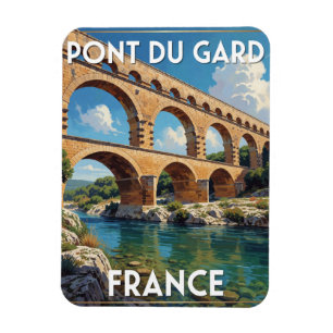 Magnet Flexible Pont Du Gard Pont Romain France Paysage Scénique