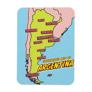 Magnet Flexible Pop Art Illustré Argentine