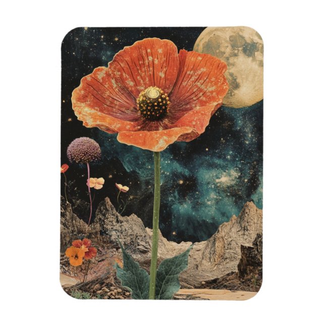 Magnet Flexible Populaire Orange Sous La Lumière De La Lune (Vertical)