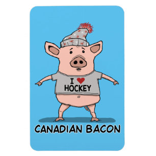 Magnet Flexible Porc drôle et mignon de lard canadien