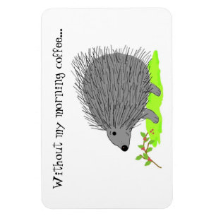 Magnet Flexible Porc-épic de dessin animé avec citation mignonne