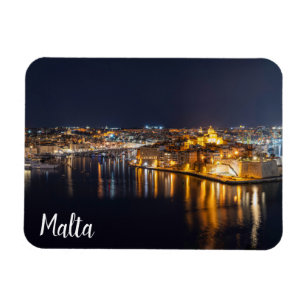 Magnet Flexible Port de Malte illuminé la nuit