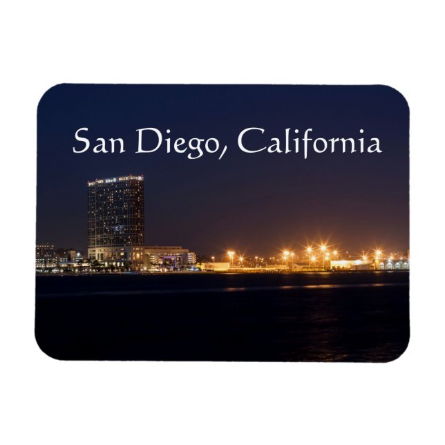 Magnet Flexible Port de San Diego la nuit (Horizontal)