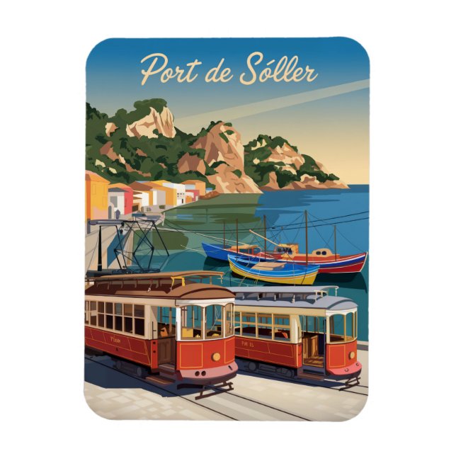 Magnet Flexible Port de Soller Mallorca Vintage (Vertical)