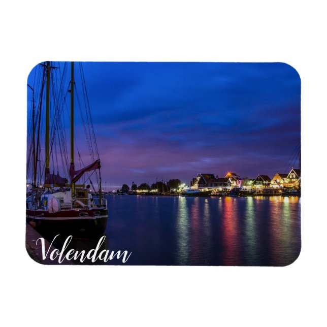 Magnet Flexible Port de Volendam illuminé la nuit (Horizontal)
