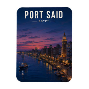 Magnet Flexible Port-Saïd Égypte Canal de Suez Méditerranée Voyage