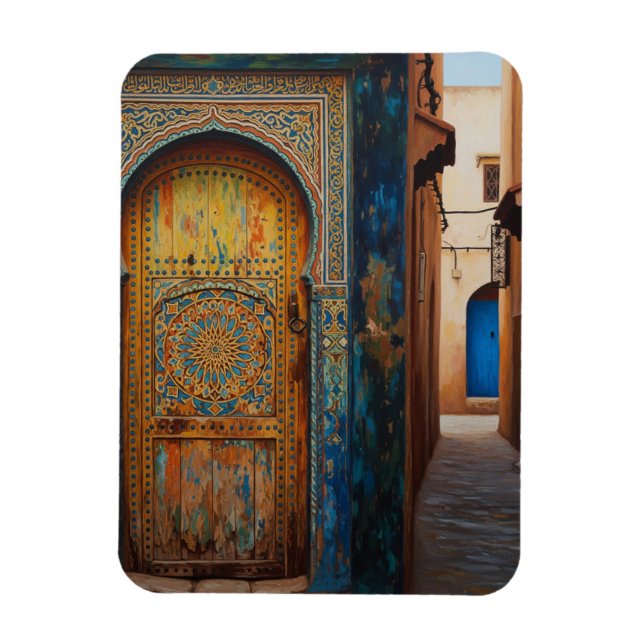 Magnet Flexible Porte à Fès Maroc Voyage (Vertical)