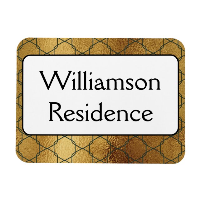 Magnet Flexible Porte Cabine Monogram Cruise FInder Marker Gold (Horizontal)