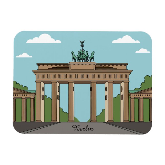Magnet Flexible Porte de Brandebourg de Berlin – Monument Emblémat (Horizontal)