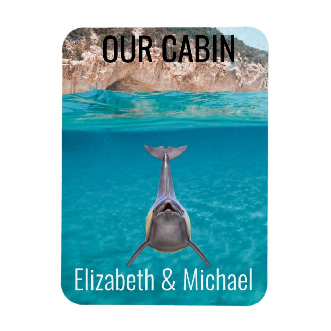 Magnet Flexible Porte de croisière personnalisée Marque de dauphin (Vertical)