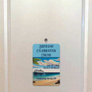 Magnet Flexible Porte de la cabine de croisière Tropical Beach Mag