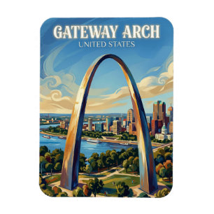 Magnet Flexible Porte Monumentale de l'Arkansas Missouri
