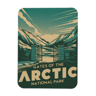 Magnet Flexible Portes Du Parc National De L'Arctique Vintage