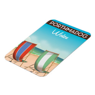 Magnet Flexible Porthmadog, Pays de Galles, gallois, impression de