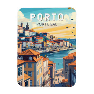 Magnet Flexible Porto Portugal Travel Art Vintage