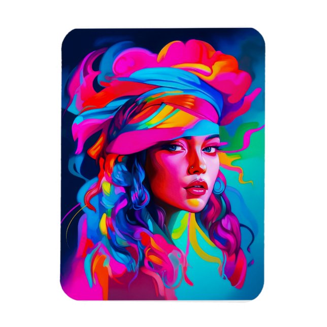 Magnet Flexible Portrait Abstrait vibrant (Vertical)
