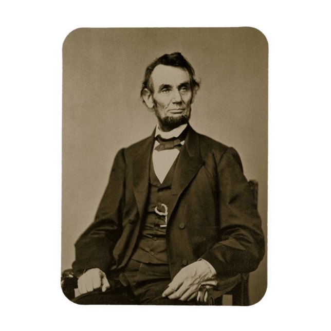 Magnet Flexible Portrait d'Abraham Lincoln (1809-65) (photo b/w) (Vertical)