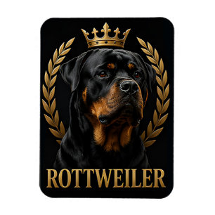 Magnet Flexible Portrait de chien royal Rottweiler pour les amoure