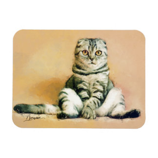 Magnet Flexible Portrait de fixation de chats pliés écossais
