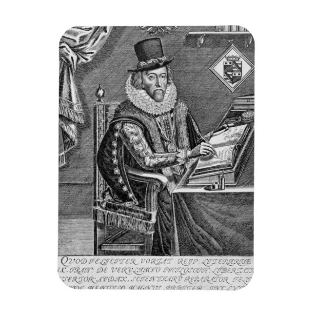 Magnet Flexible Portrait de Francis Bacon (1561-1626) Viscount de (Vertical)