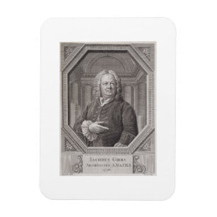Magnet Flexible Portrait de James Gibbs (1682-1754) des 'plans, S