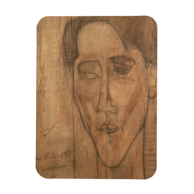 Magnet Flexible Portrait de Jean Cocteau (1889-1963) 1917 (crayon (Vertical)