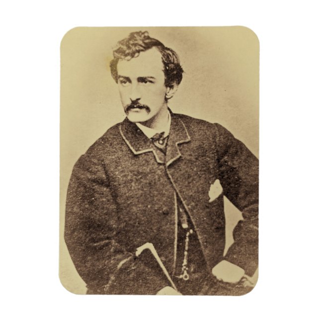 Magnet Flexible Portrait de John Wilkes Booth | 1861-65 (Vertical)