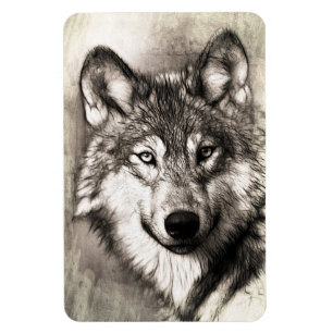 Magnet Flexible Portrait de loup