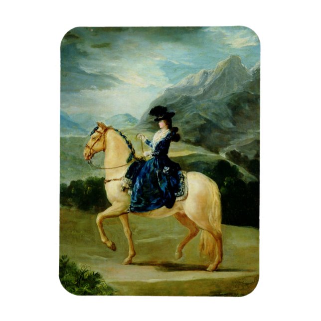 Magnet Flexible Portrait de Maria Teresa de Vallabriga à cheval (Vertical)