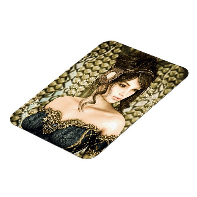 Magnet Flexible Portrait de Princesse de Conte de Fées Enchanté (Côté Gauche)