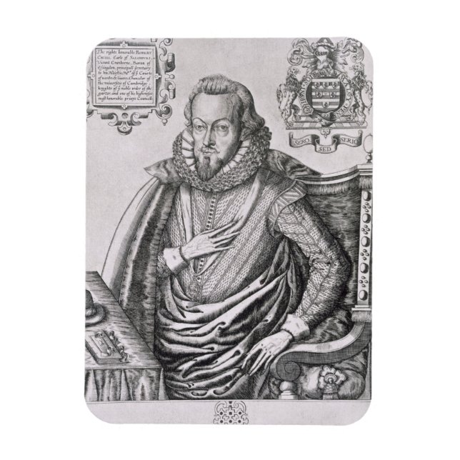 Magnet Flexible Portrait de Robert Cecil (1563-1612) (Vertical)