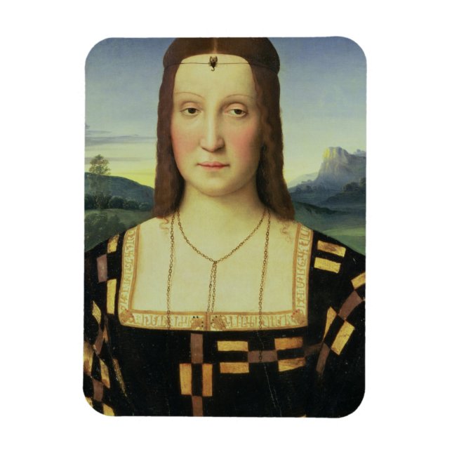 Magnet Flexible Portrait d'Elizabeth Gonzaga, c.1504 (oil on pane (Vertical)