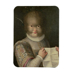 Magnet Flexible Portrait d'une fille couverte dans les cheveux