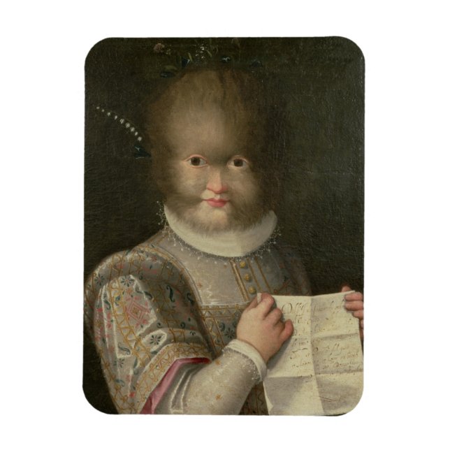 Magnet Flexible Portrait d'une fille couverte de cheveux (Vertical)