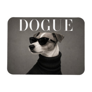 Magnet Flexible Portrait éditorial de chien Terrier Jack Russell F