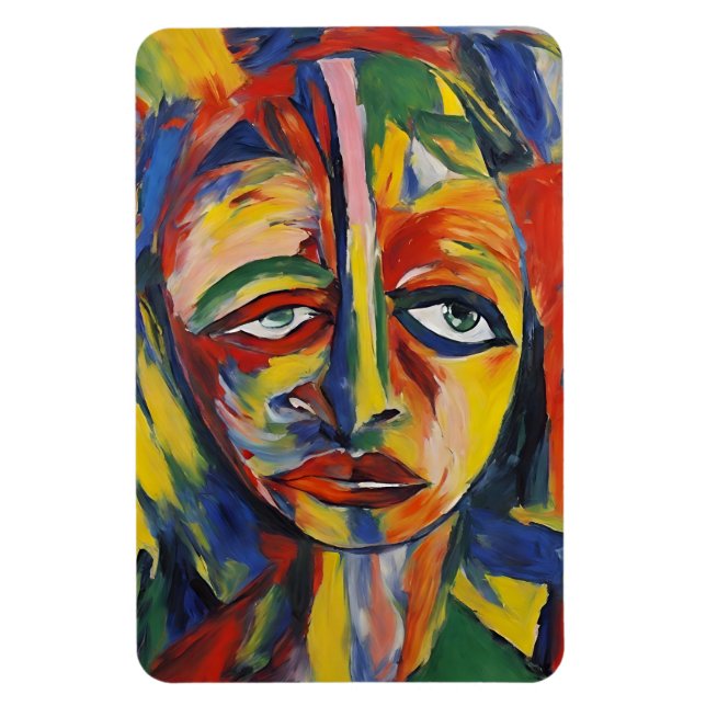 Magnet Flexible Portrait expressionniste audacieux Art Abstrait ém (Vertical)