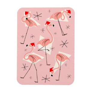 Magnet Flexible Portrait flexible Flamant rose Santas Pink aimant