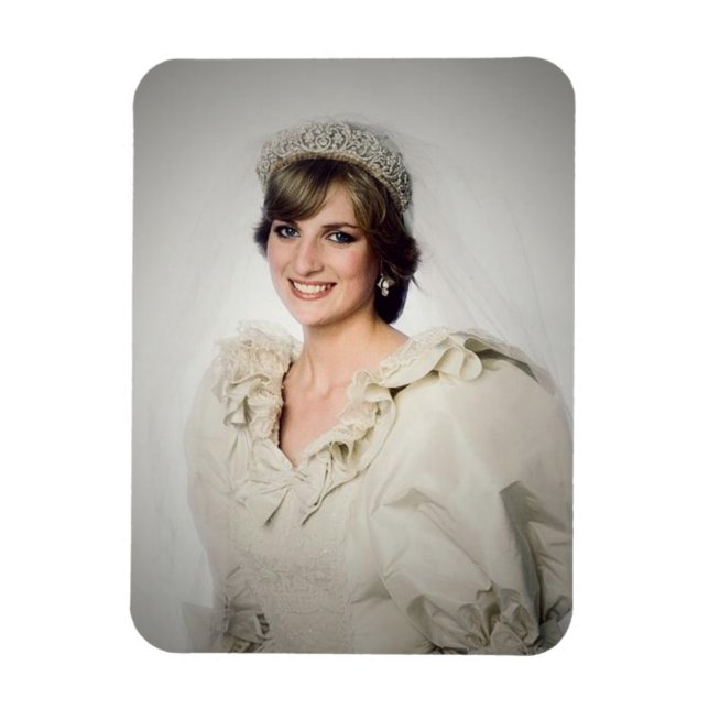 Magnet Flexible Portrait mariage Princess Diana stylisé (Vertical)