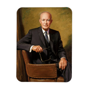 Magnet Flexible Portrait officiel de Dwight Eisenhower à la Maison