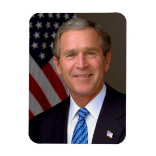 Magnet Flexible Portrait officiel du président George W. Bush