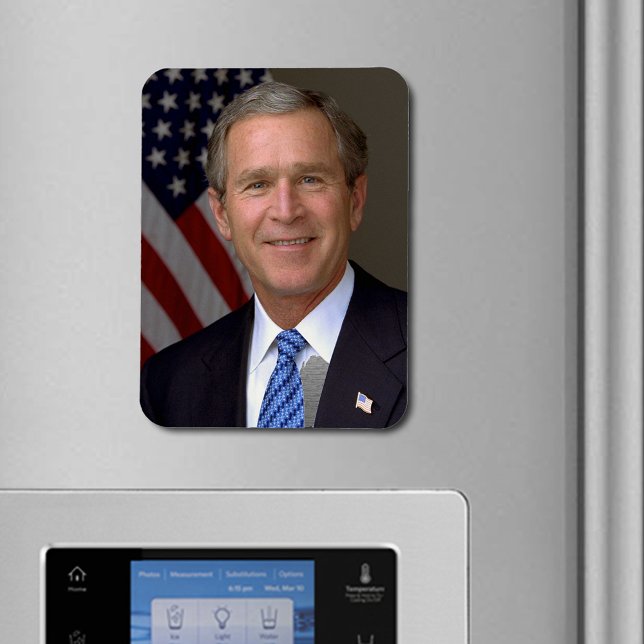 Magnet Flexible Portrait officiel du président George W. Bush (President George W Bush Official Portrait Flexible Magnet)