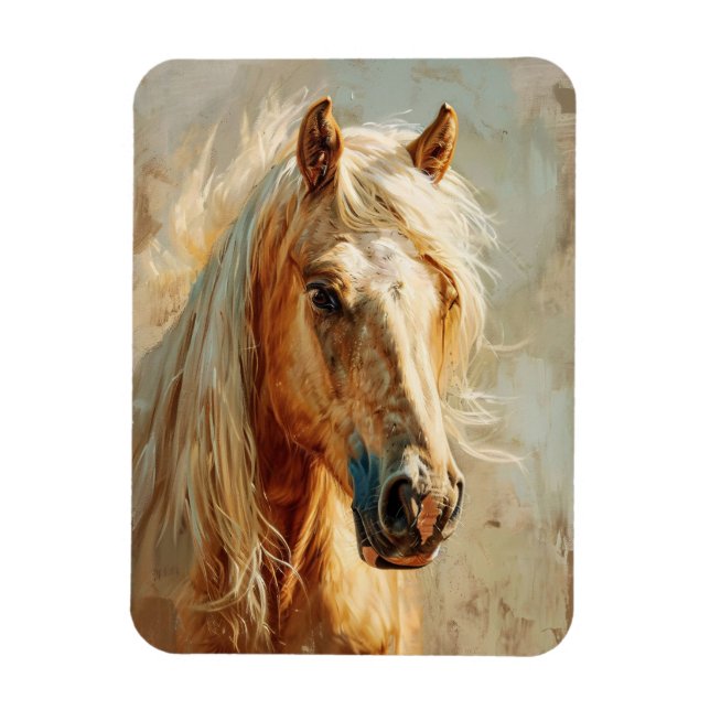 Magnet Flexible Portrait Palomino Horse Flexible (Vertical)