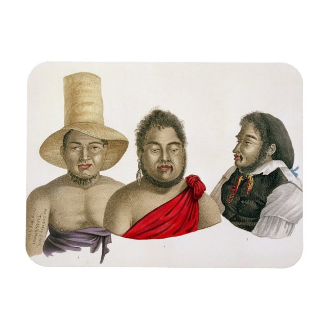 Magnet Flexible Portraits des chefs des îles Sandwich, de (Horizontal)